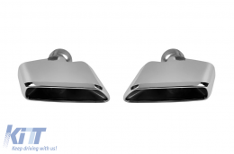 Chrome tip set type 550i suitable for BMW 5 Series G30, G31 after 2017-image-6155708