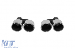 Chrome tips suitable for Audi A4 B8 2012-2015, A6 C7 sedan, avant, allroad 2011-2018, A7 4GA Sportback 2010-2017, A5 Sportback 2009-2011-image-6155513