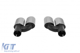 Chrome tips suitable for Audi A4 B8 2012-2015, A6 C7 sedan, avant, allroad 2011-2018, A7 4GA Sportback 2010-2017, A5 Sportback 2009-2011-image-6155514