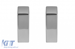 Chrome trim set suitable for front A Design bumper of Mercedes G-Class W463, left and right-image-6265591