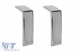 Chrome trim set suitable for front A Design bumper of Mercedes G-Class W463, left and right-image-6265592