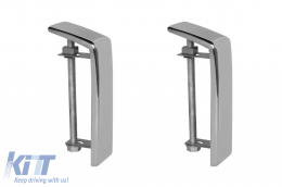 Chrome trim set suitable for front A Design bumper of Mercedes G-Class W463, left and right-image-6265593