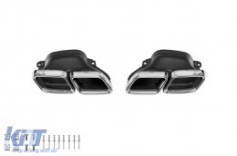 Chrome type A Design tips suitable for Mercedes C-Class W205 after 2013, E-Class W213 after 2016 - ABMEEA6011353