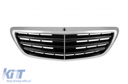 Chrome/black A Design grille suitable for Mercedes S-Class W222 2013-2020 for the model with Distronic, without Night Vision - ABMEGR6009266