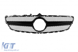 image-50-Chrome/black A design type grille suitable for Mercedes CLS C218 2015-2018 with camera hole