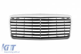 Chrome/black Avantgarde grille suitable for Mercedes E-Class W124 1993-1995 - ABMEGR6008598