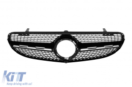 Chrome/black diamond grille suitable for Mercedes GLC X253 2020-2022 for the model equipped with standard front bumper - ABGM6020317