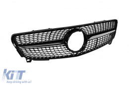 Chrome/black diamond grille suitable for Mercedes A-Class W176 2016-2018-image-6236877