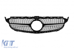 Chrome/black diamond grille suitable for Mercedes C-Class W205 sedan, S205 estate, C205 coupe 2014-2018 with camera opening - ABGM6020825