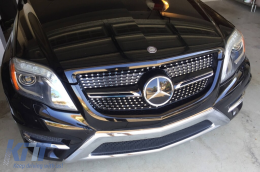 Chrome/black diamond grille suitable for Mercedes GLK X204 2013-2015-image-6236983