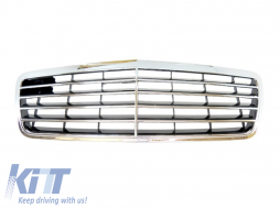 Chrome/black grille suitable for Mercedes E-Class W210 1999-2002 - ABMEGR6008599