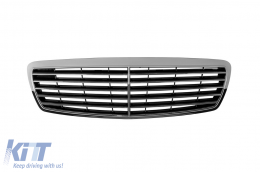 image-17-Chrome/black grille suitable for Mercedes E-Class W211 2002-2006