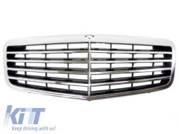 Chrome/black grille suitable for Mercedes E-Class W211 2007-2009 - ABMEGR6008606