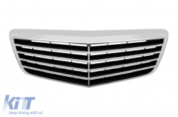 Chrome/black grille suitable for Mercedes E-Class W211 2007-2009 - ABMEGR6009199