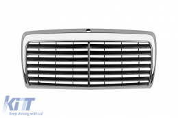 Chrome/black grille suitable for Mercedes E-Class W124 1985-1993 - ABMEGR6009397