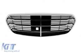 Chrome/black grille suitable for Mercedes S-Class W223 after 2020 with opening for camera - ABMEGR6009484