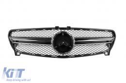 image-26-Chrome/black grille type A Design A45 suitable for Mercedes A-Class W176 2015-2018