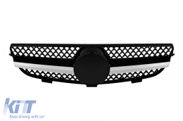 Chrome/black grille type A Design suitable for Mercedes CLK C209 2003-2009 - ABMEGR6009248