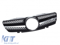 Chrome/black grille type A design suitable for Mercedes SL R230 2002-2005 - ABMEGR6009371