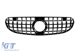 Chrome/black GT style grille suitable for Offroad package for Mercedes GLC SUV X253, GLC Coupe C253 after 2019 - ABMEGR6009134