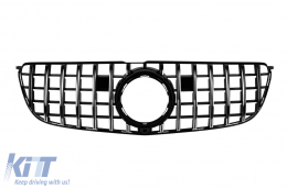image-13-Chrome/black GT style grille suitable for Mercedes GLS X166 2016-2019 with camera opening