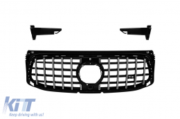 Chrome/black GT style grille suitable for Mercedes GLB X247 2020-2023 for A Design bumper - ABMEGR6009231