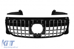 Chrome/black GT style grille suitable for Mercedes GLB X257 2020-2023 for standard bumper - ABMEGR6009232