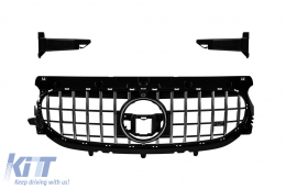 Chrome/black GT style grille suitable for Mercedes GLA H247 after 2020 with standard bumper - ABMEGR6009233
