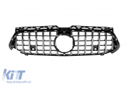Chrome/black GT style grille suitable for Mercedes A-Class W177 after 2023 with camera opening - ABMEGR6009273