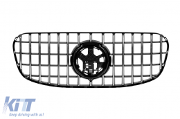 Chrome/black GT style grille suitable for Mercedes GLS X167 after 2024 for A Design Line front bumper