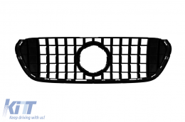 Chrome/black GT style grille suitable for Mercedes X-Class BR470 after 2018-image-6236995