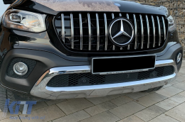 Chrome/black GT style grille suitable for Mercedes X-Class BR470 after 2018-image-6236997