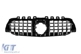 image-30-Chrome/black GT style grille suitable for Mercedes A-Class W177 2018-2022 with camera opening