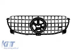 image-40-Chrome/black GT type grille suitable for Mercedes GLE SUV W167 after 2019 with Offroad package, with opening for camera