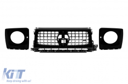 Chrome/black GT type grille with headlight covers suitable for Mercedes G-Class W465 after 2025 - ABGM6020871