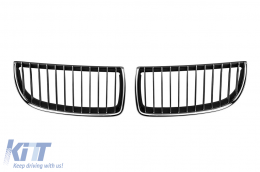 Chrome/black kidneys suitable for BMW 3 Series E90 sedan, E91 touring 2005-2008 - ABBMGR6006529
