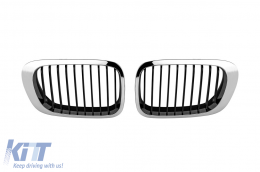 Chrome/black kidneys suitable for BMW 3 Series E46 coupe, convertible 1999-2003 - ABBMGR6008344