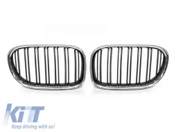 image-52-Chrome/black kidneys suitable for BMW 7 Series F01 short wheelbase, F02 long wheelbase 2008-2015