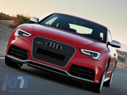 Chrome/black RS type grille suitable for Audi A5 2011-2016 for standard or S-line bumper-image-6145520