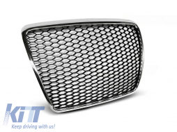 Chrome/black RS type grille suitable for Audi A6 C6 sedan, wagon 2009-2011 - ABAUGR6009042