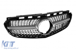 Chrome/gray diamond grille suitable for Mercedes E-Class W212 2014-2016-image-6237015