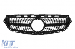 Chrome/gray diamond grille suitable for Mercedes E-Class W212 2014-2016-image-6237017