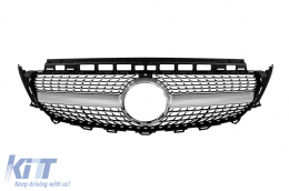 Chrome/gray diamond grille suitable for Mercedes E-Class W213 sedan, S213 wagon, C238 coupe, A238 convertible 2016-2019 without camera opening - ABGM6020847