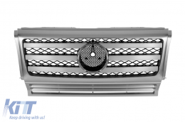 image-69-Chrome/gray grille with three beams suitable for Mercedes G-Class W463 1990-2018