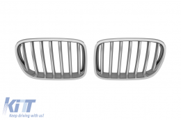 Chrome/Gray Kidney Grilles suitable for BMW X3 Series F25 2010-2014 - ABBMGR6008361
