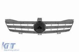 Chrom/graue Kühlergrill geeignet für Mercedes CLS C219 2004-2008-image-6132402