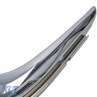 Chromleisten EU Frontstoßstange 1,8 mm 3-teilig geeignet für Mercedes SL R107 71-89-image-6204918