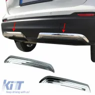 image-39-Chromleisten Geeignet für Heckstoßstangendiffusor für Nissan Qashqai 2017-2021 Stahl 2 Stück