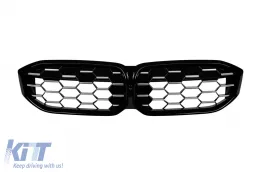 image-30-Chrom/schwarze Diamant-Nieren geeignet für BMW 3er Reihe G20 Limousine, G21 Touring nach 2023