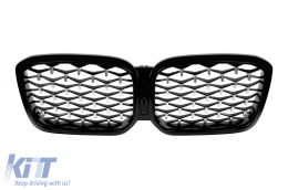 image-32-Chrom/schwarze Diamant-Nieren geeignet für BMW X3 G01, X4 G02 2022-2024